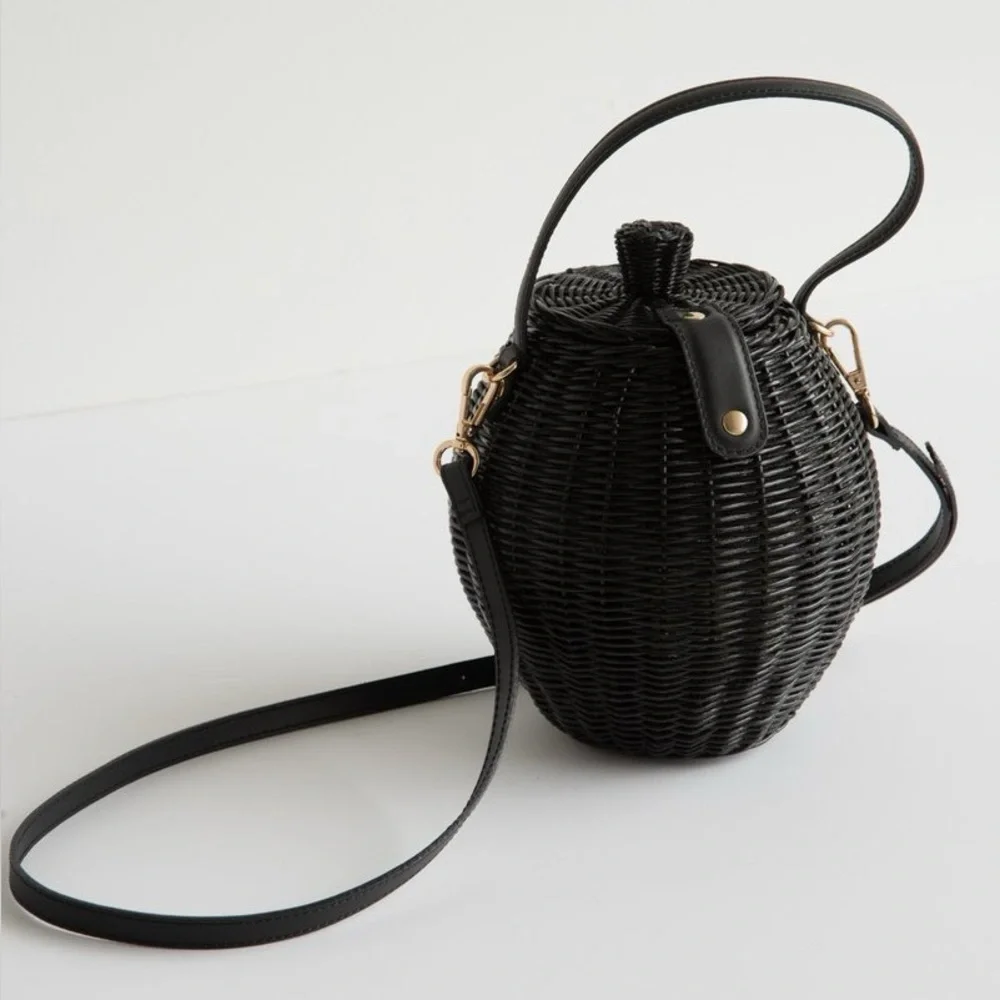 Ulla Johnson Tautou Basket Bag Black - Picture 1 of 8